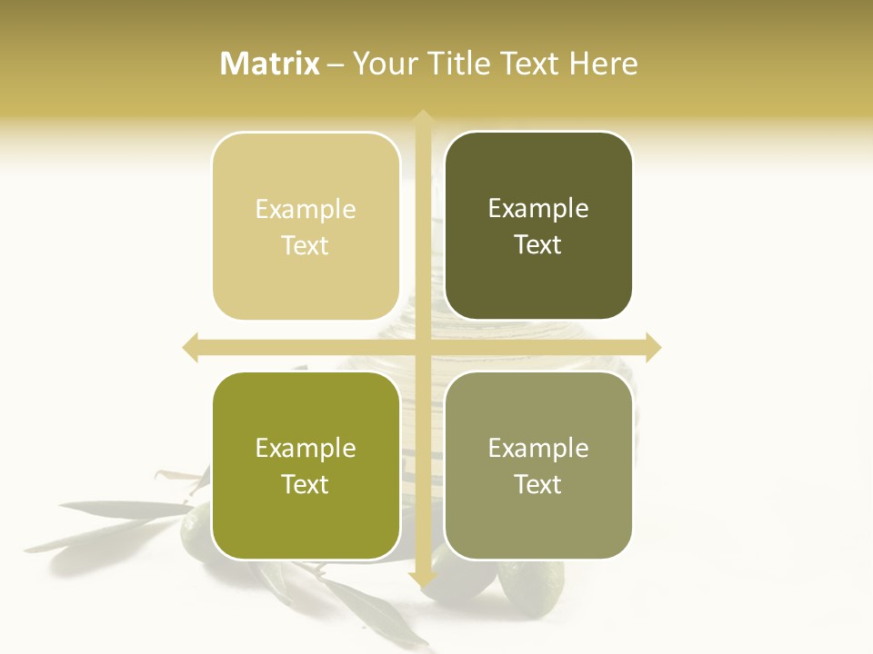 Bottle And Olives PowerPoint Template