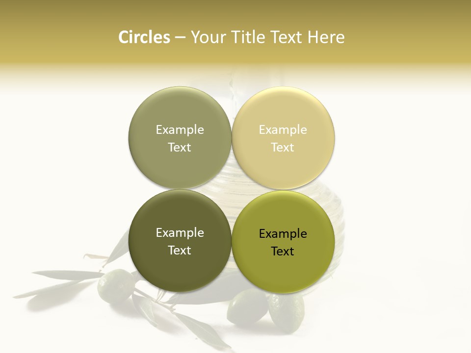 Bottle And Olives PowerPoint Template