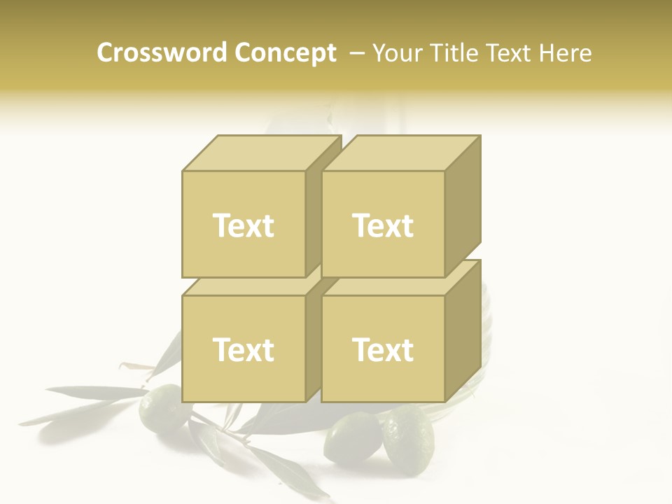 Bottle And Olives PowerPoint Template