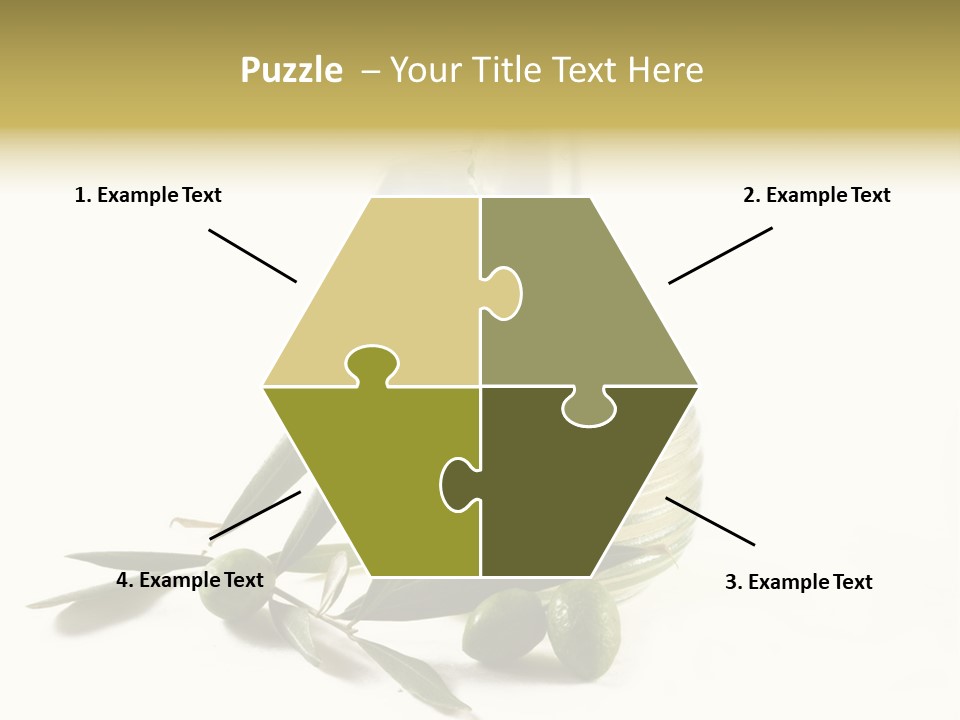 Bottle And Olives PowerPoint Template