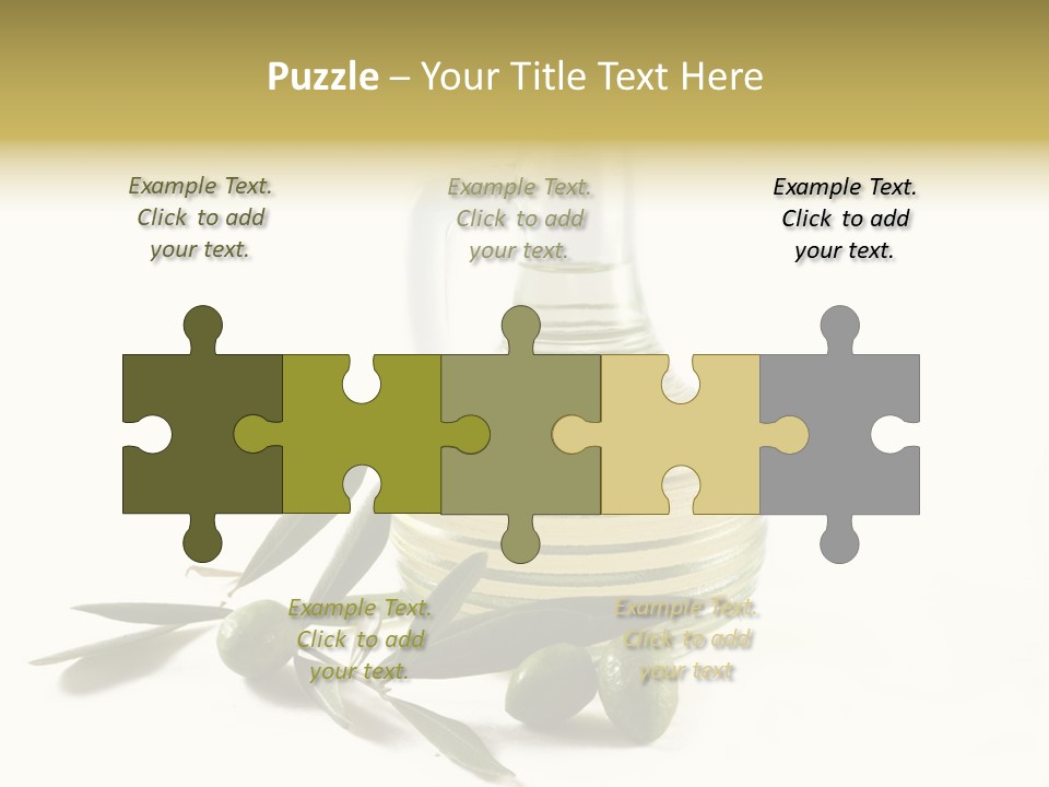 Bottle And Olives PowerPoint Template