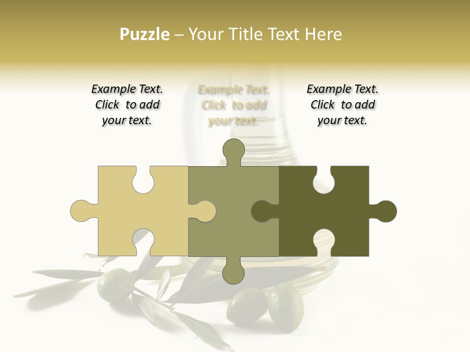 Bottle And Olives PowerPoint Template