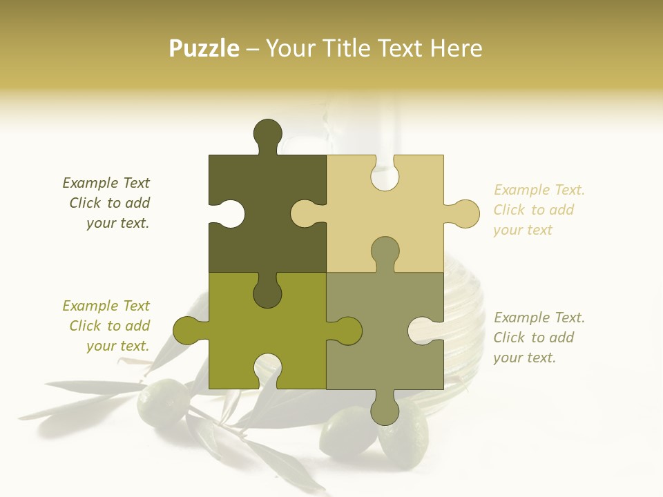 Bottle And Olives PowerPoint Template