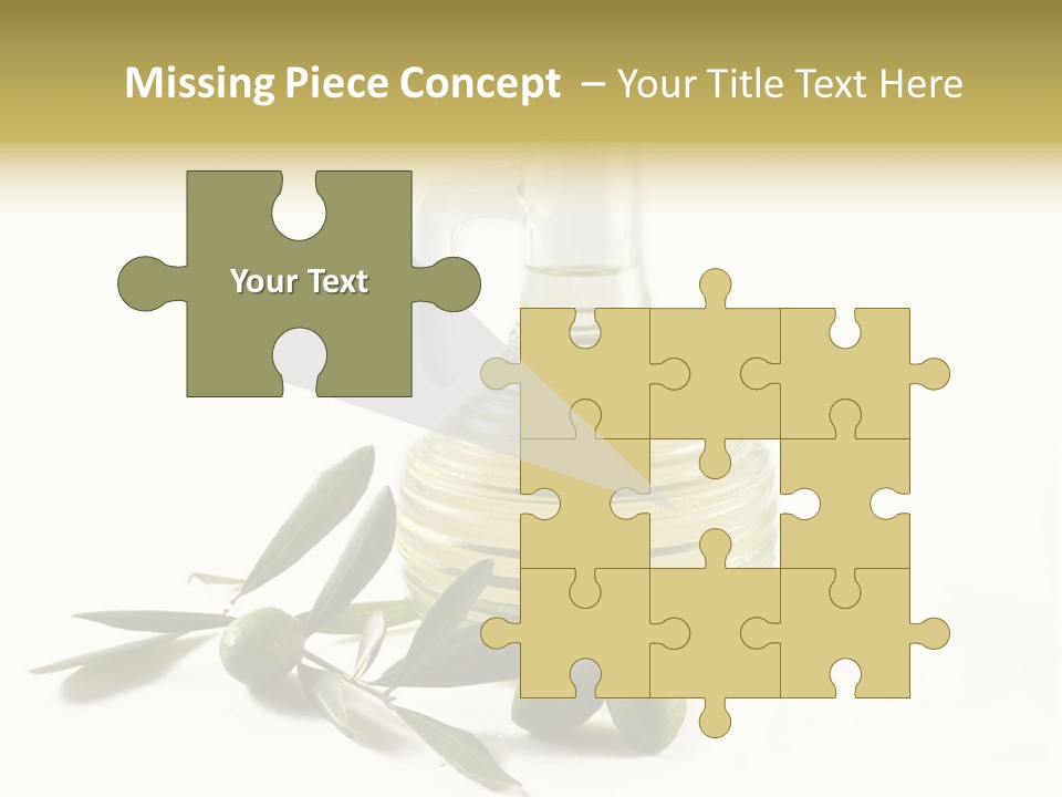 Bottle And Olives PowerPoint Template