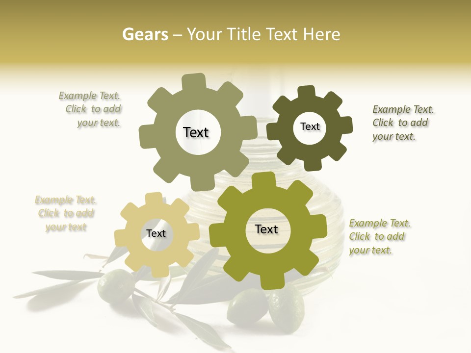 Bottle And Olives PowerPoint Template