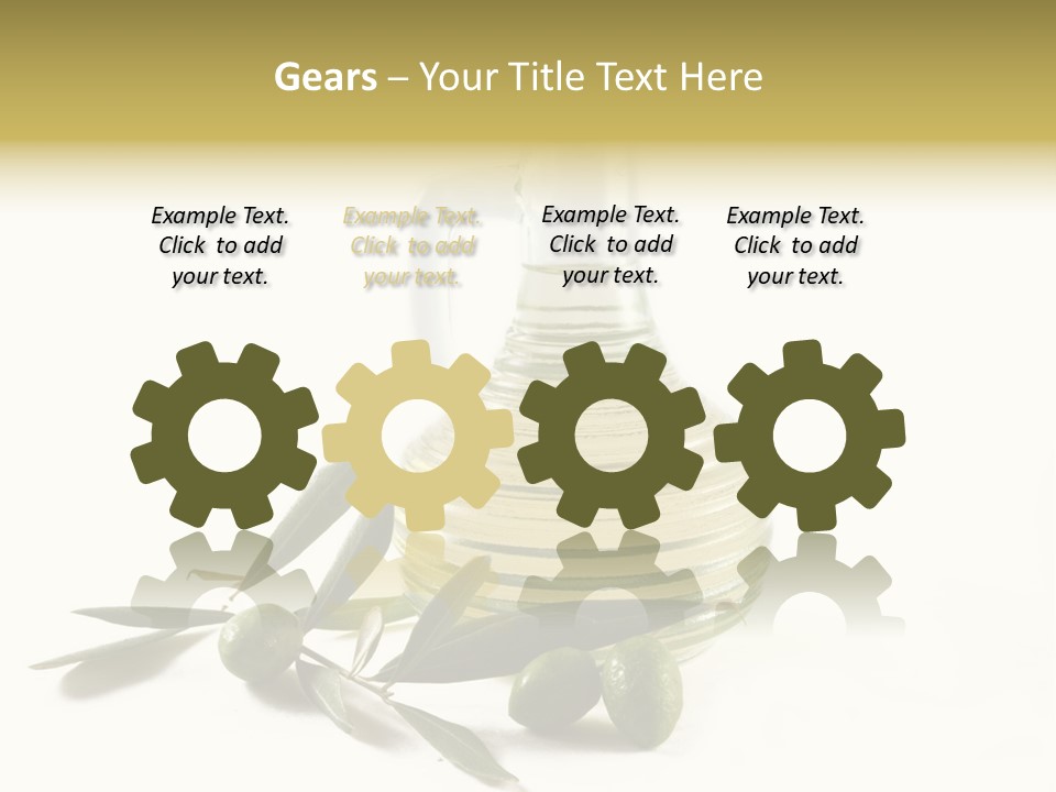 Bottle And Olives PowerPoint Template