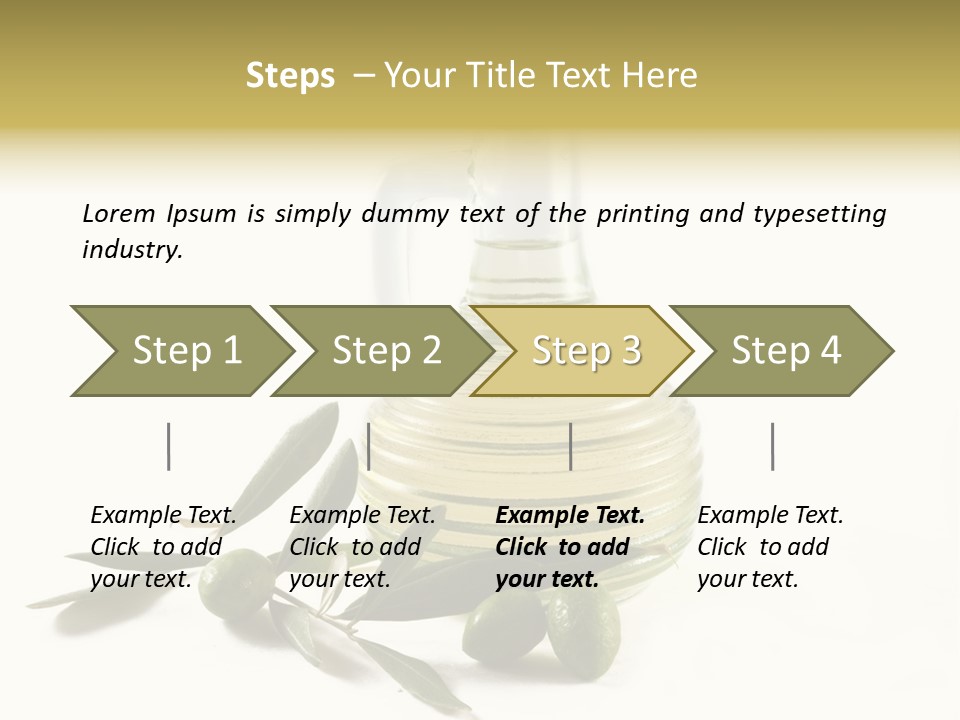 Bottle And Olives PowerPoint Template