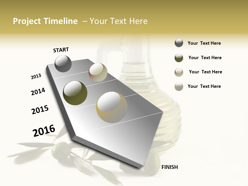 Bottle And Olives PowerPoint Template