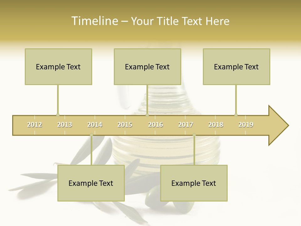 Bottle And Olives PowerPoint Template