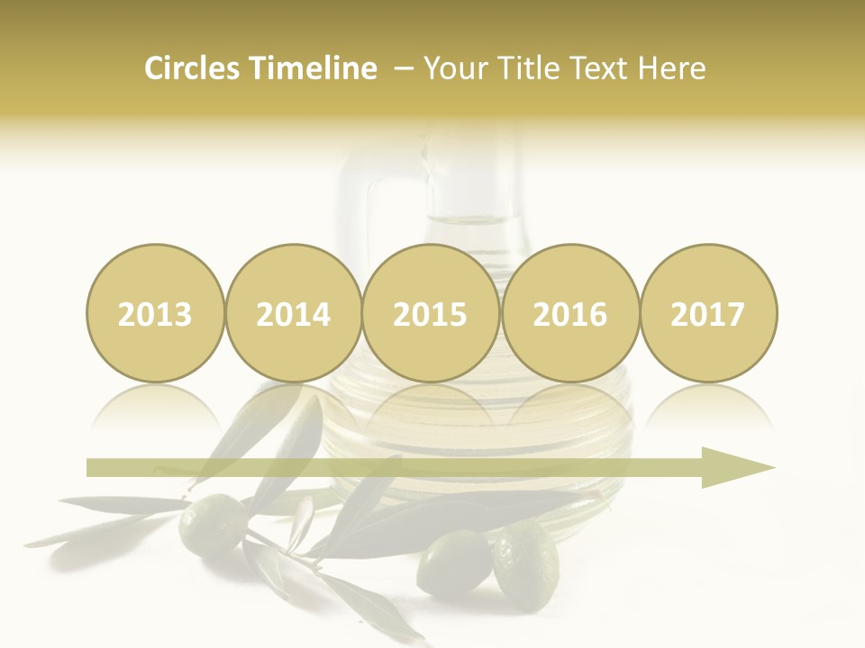 Bottle And Olives PowerPoint Template