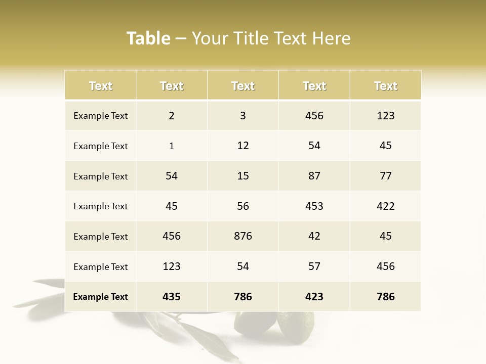 Bottle And Olives PowerPoint Template