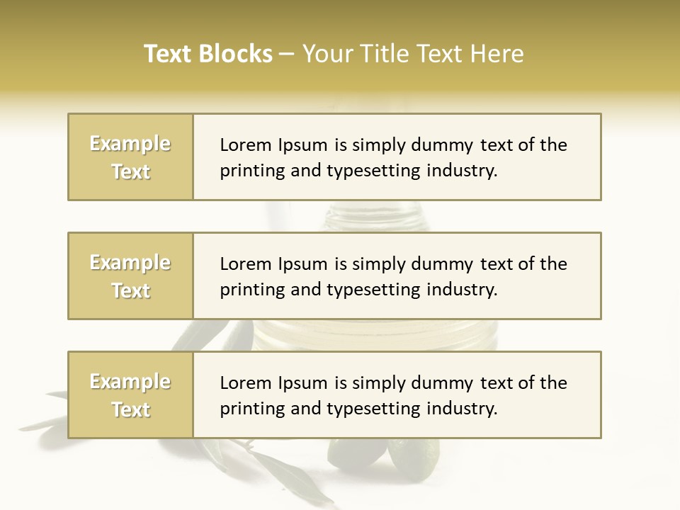 Bottle And Olives PowerPoint Template
