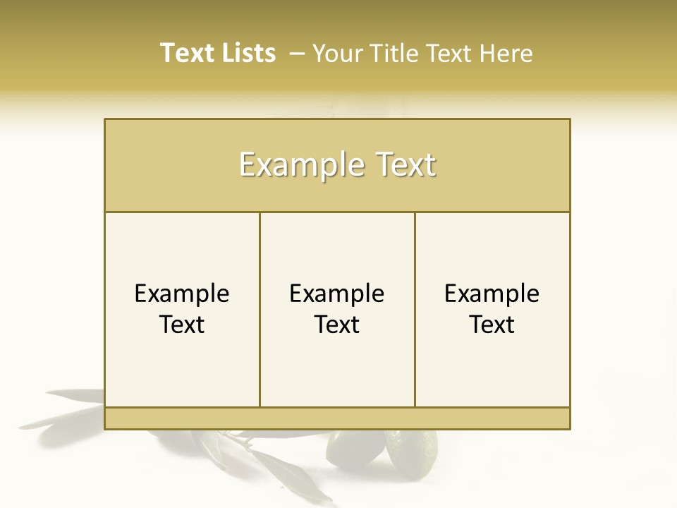Bottle And Olives PowerPoint Template