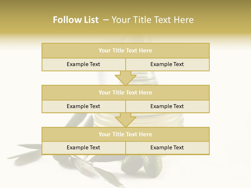 Bottle And Olives PowerPoint Template