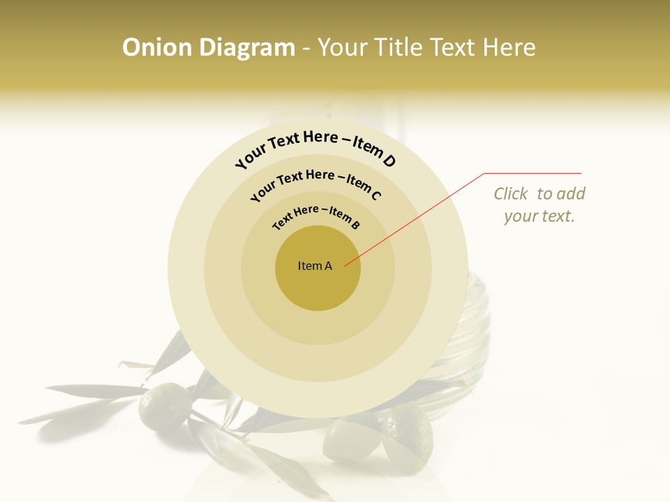 Bottle And Olives PowerPoint Template