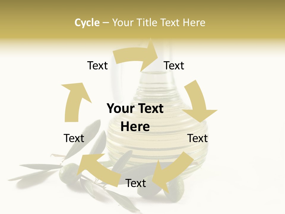 Bottle And Olives PowerPoint Template