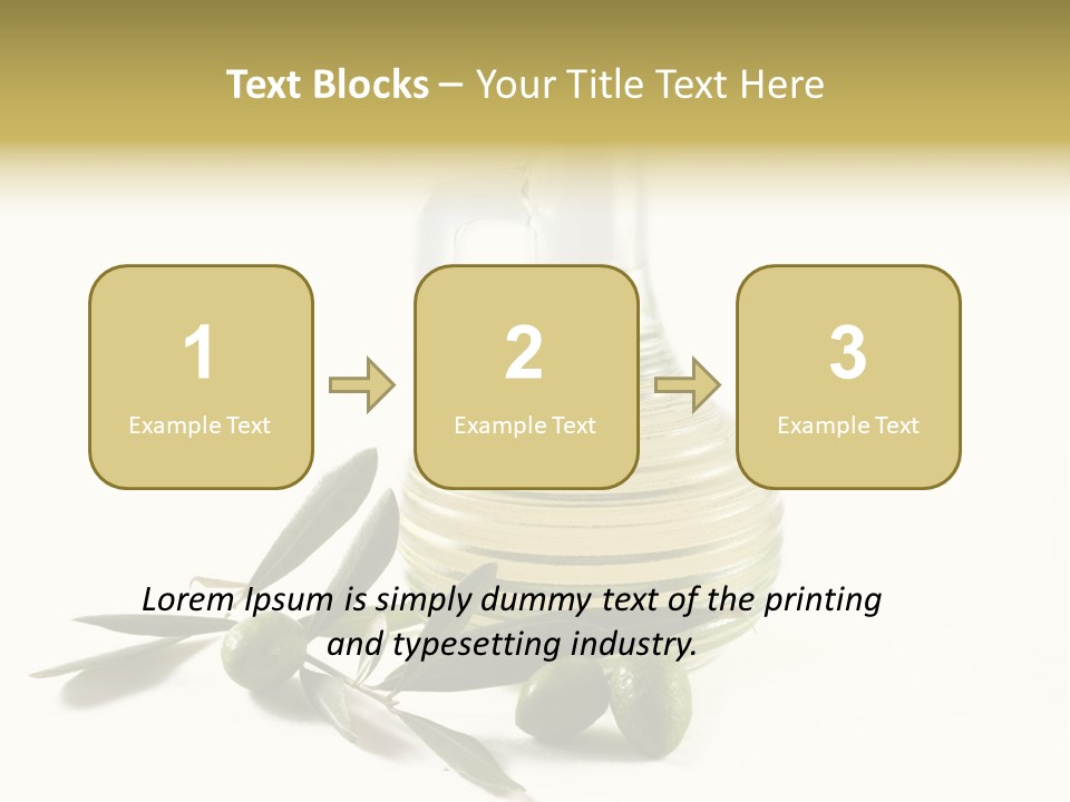 Bottle And Olives PowerPoint Template