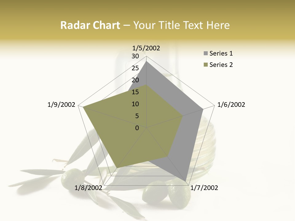 Bottle And Olives PowerPoint Template