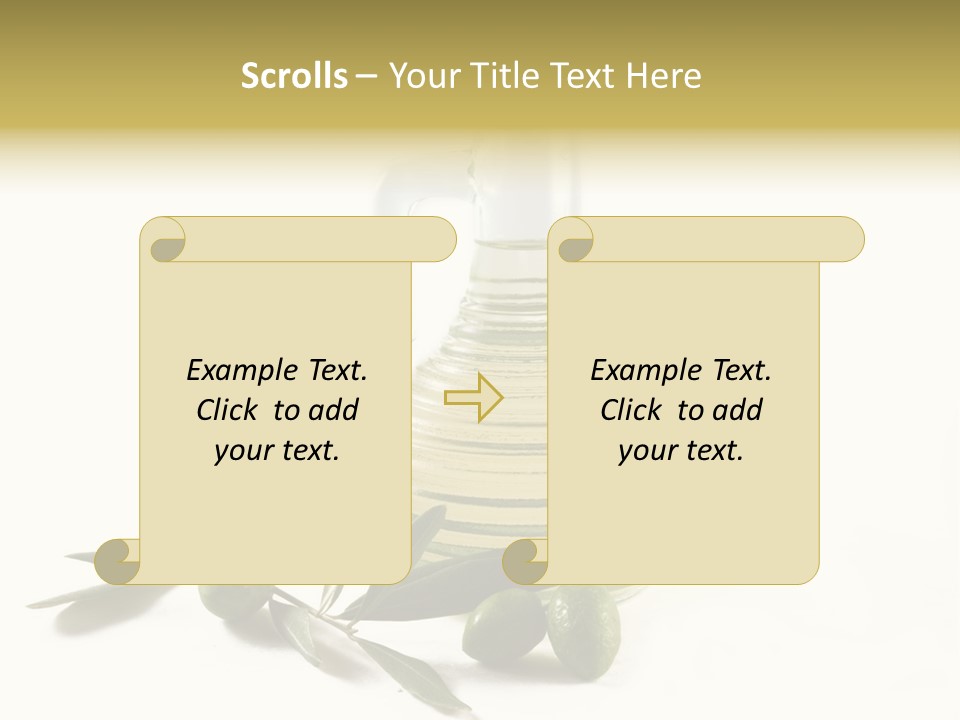 Bottle And Olives PowerPoint Template
