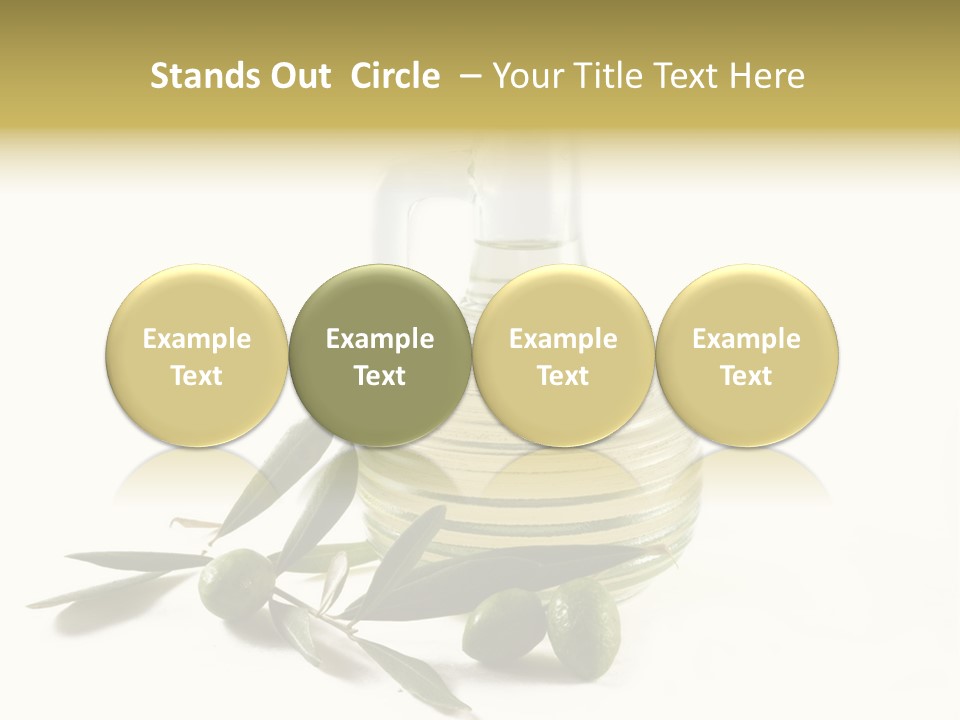 Bottle And Olives PowerPoint Template