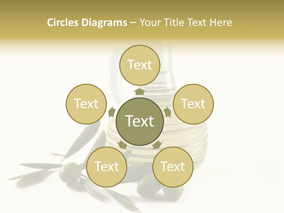 Bottle And Olives PowerPoint Template