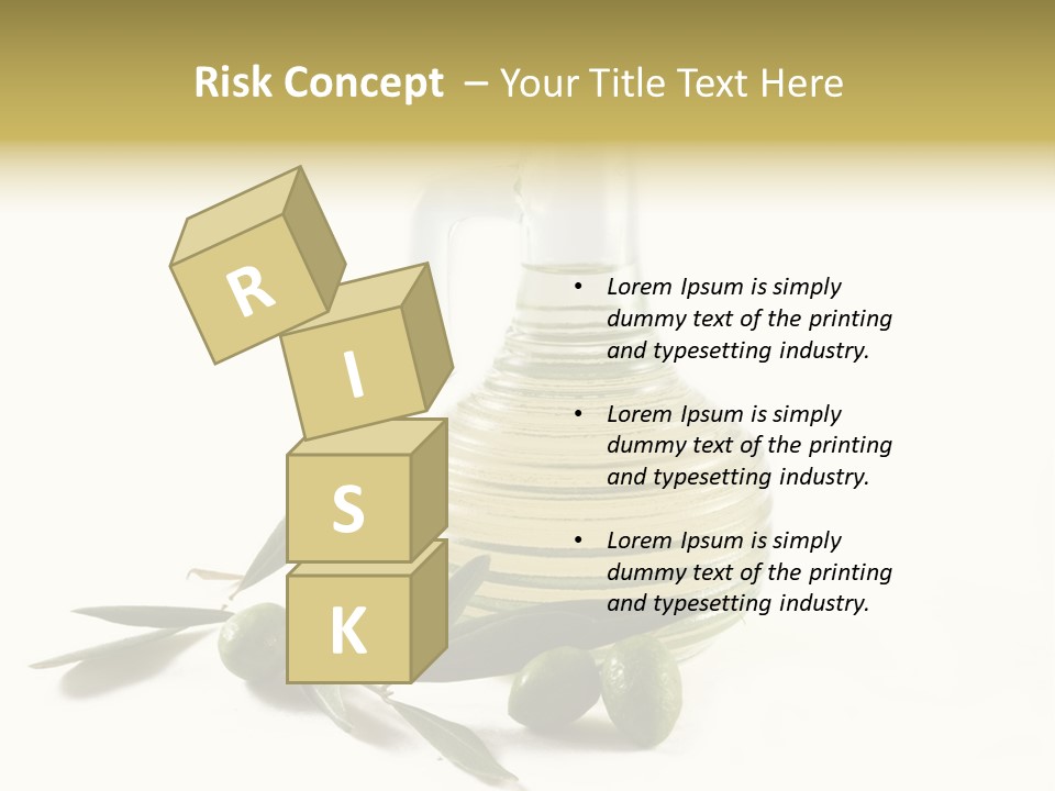 Bottle And Olives PowerPoint Template