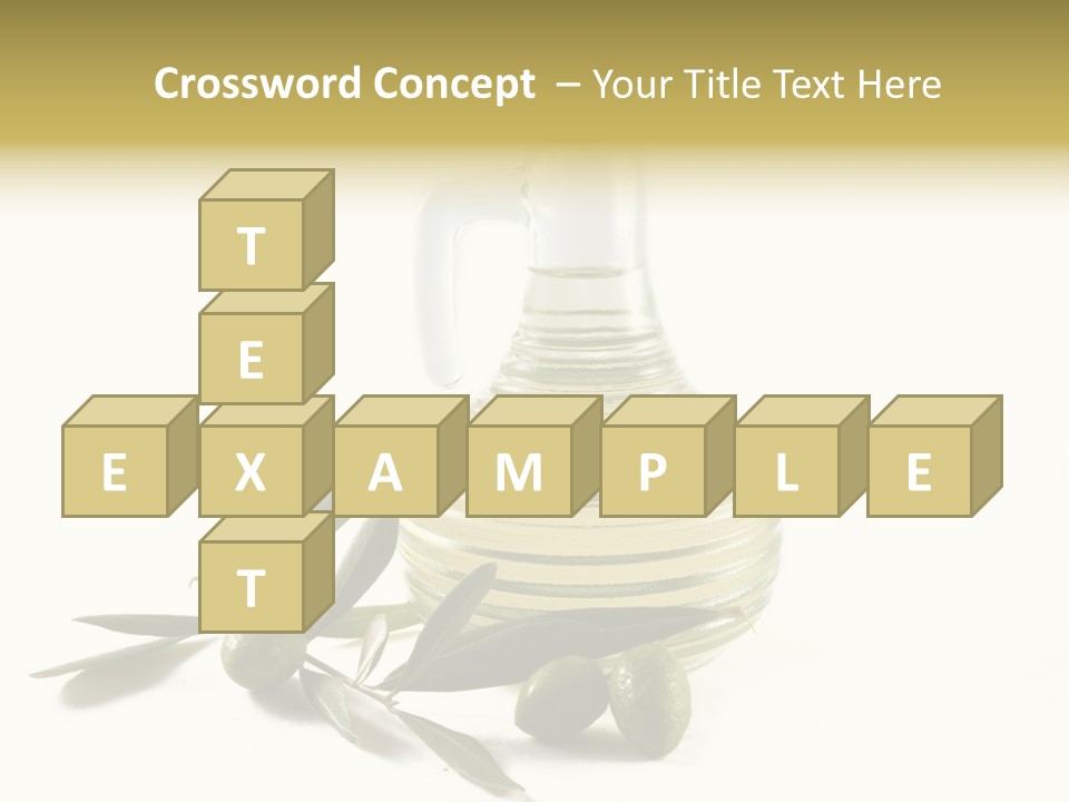 Bottle And Olives PowerPoint Template