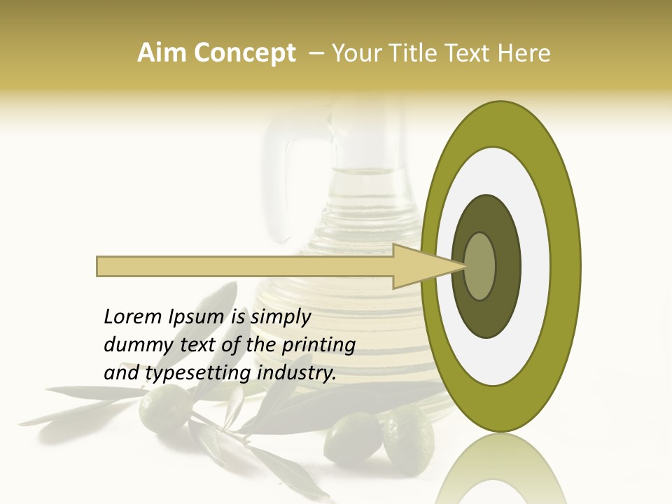 Bottle And Olives PowerPoint Template