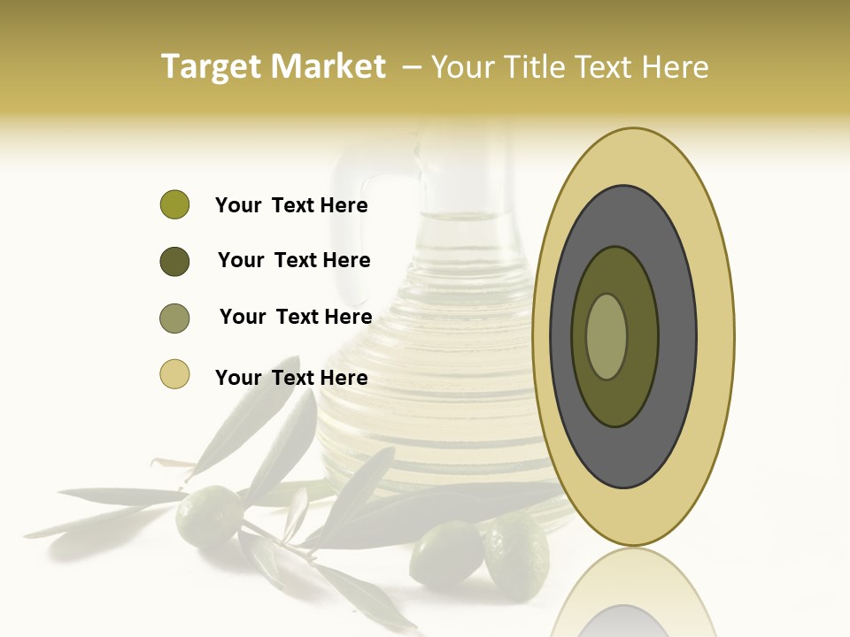 Bottle And Olives PowerPoint Template