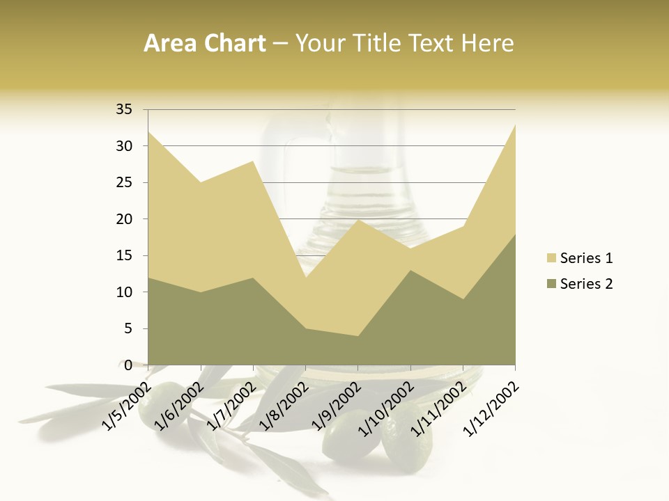 Bottle And Olives PowerPoint Template