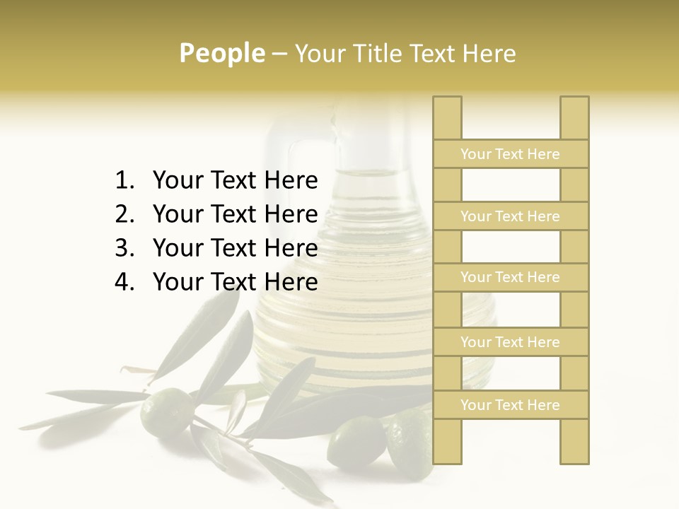 Bottle And Olives PowerPoint Template