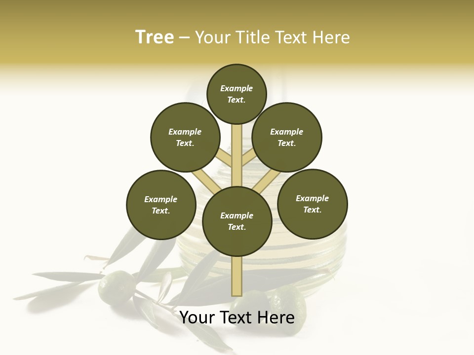 Bottle And Olives PowerPoint Template