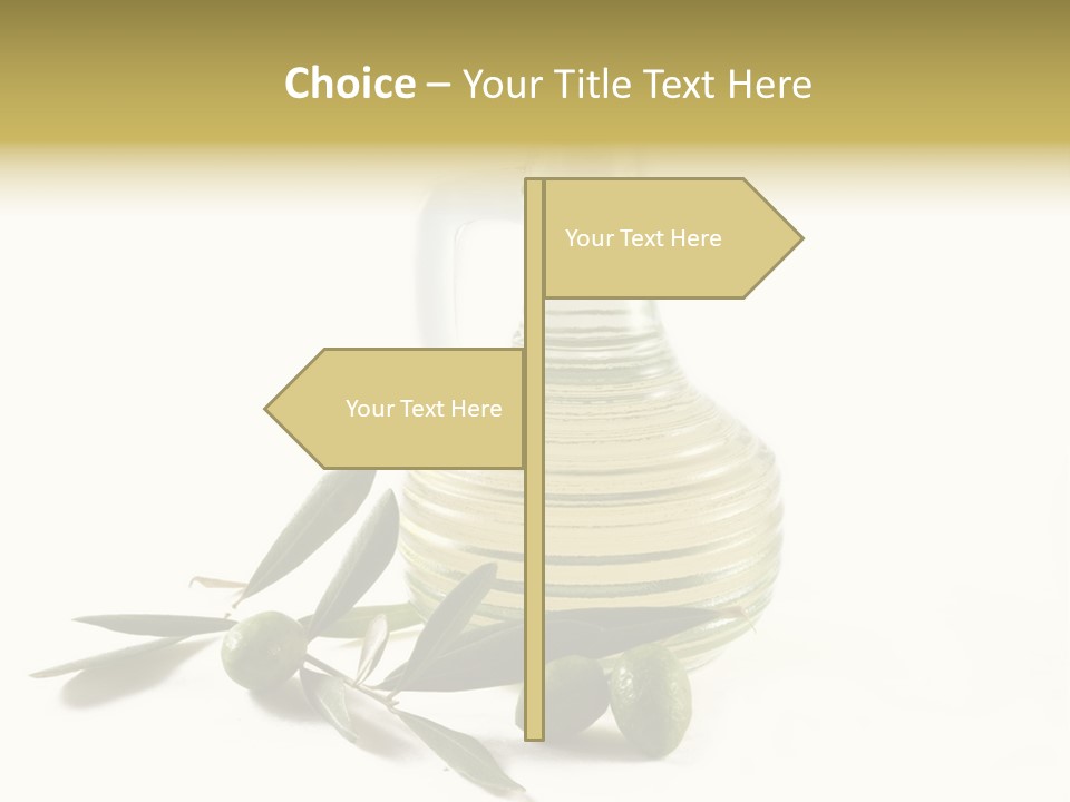 Bottle And Olives PowerPoint Template