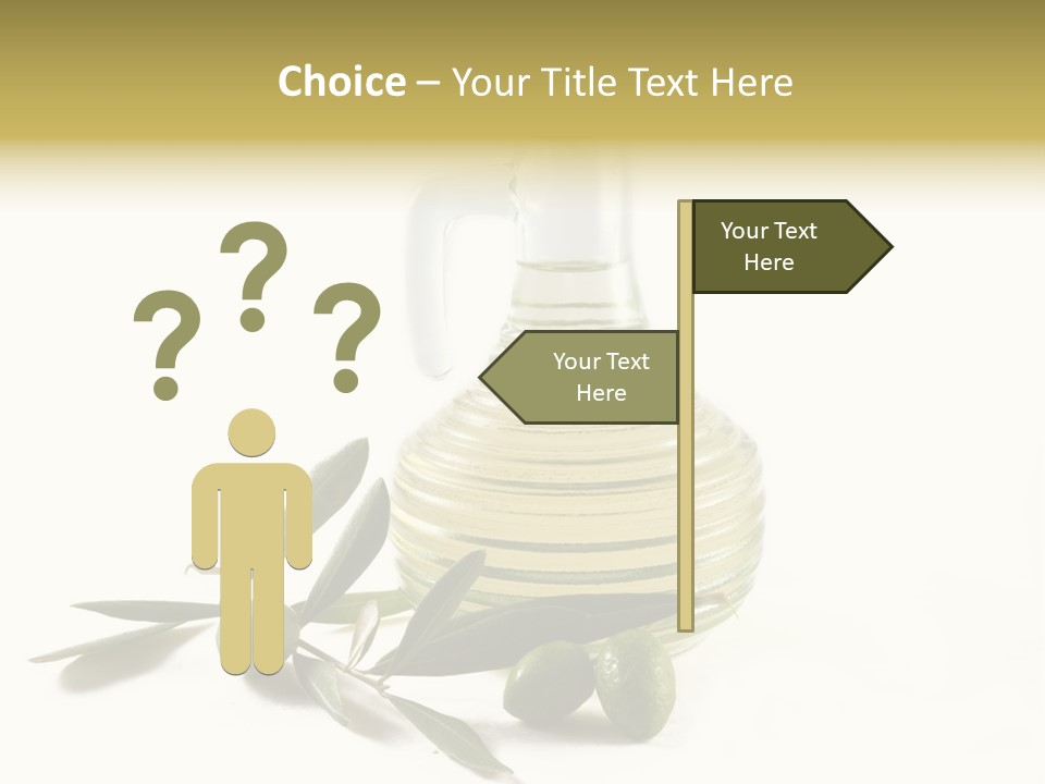 Bottle And Olives PowerPoint Template