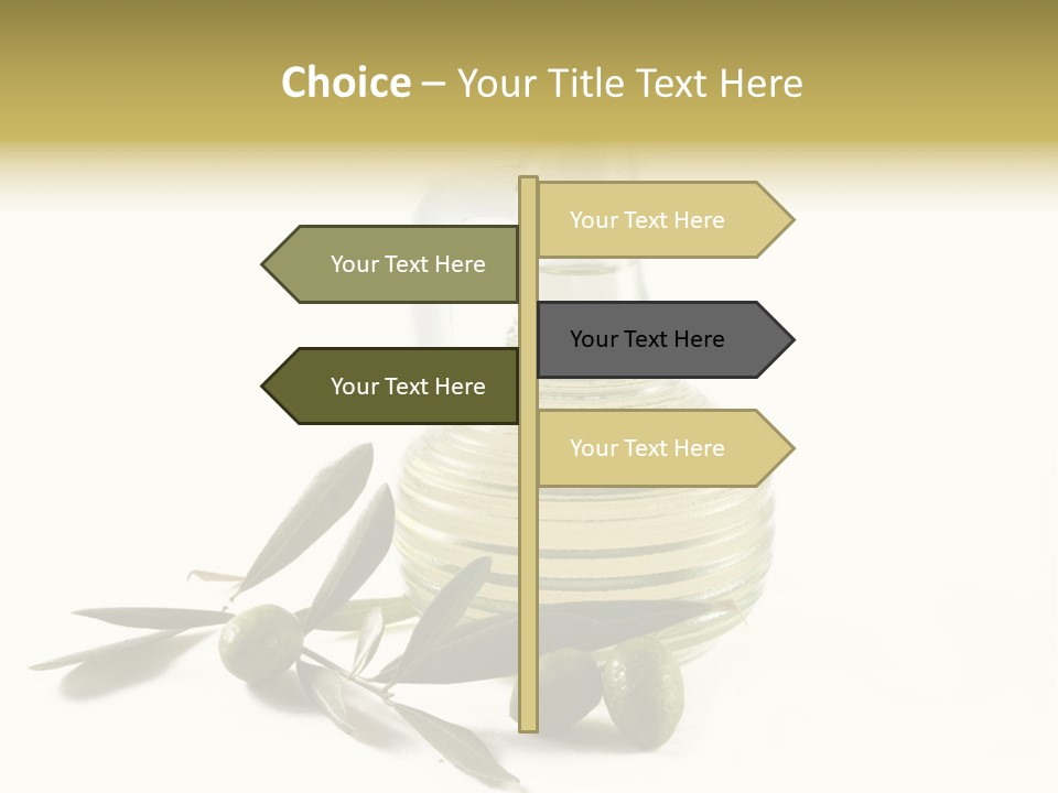 Bottle And Olives PowerPoint Template