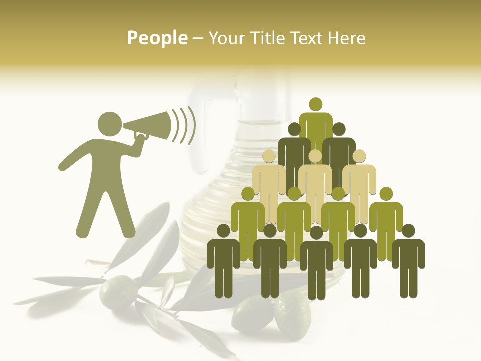 Bottle And Olives PowerPoint Template