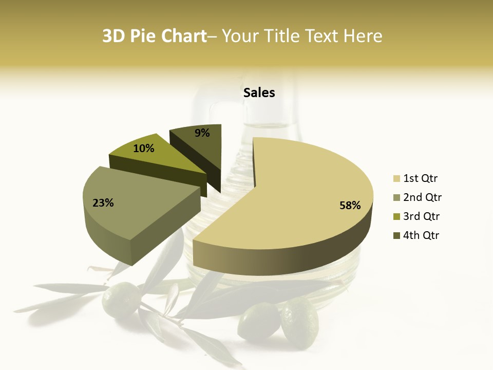 Bottle And Olives PowerPoint Template