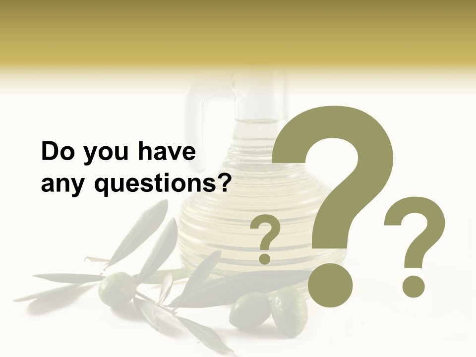 Bottle And Olives PowerPoint Template