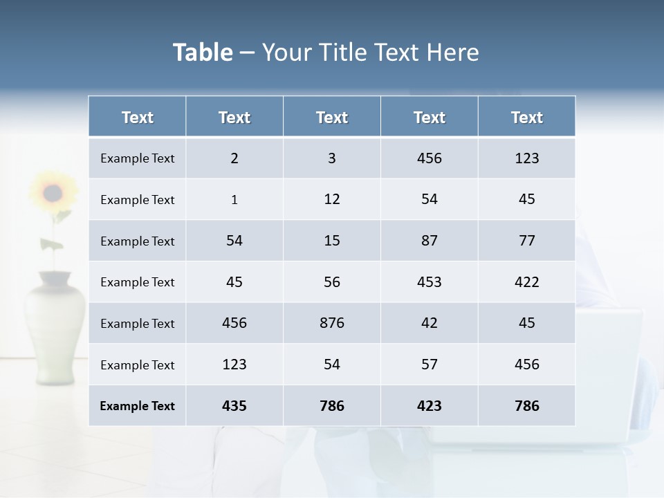 Young Man Home With Laptop PowerPoint Template