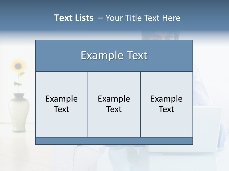Young Man Home With Laptop PowerPoint Template