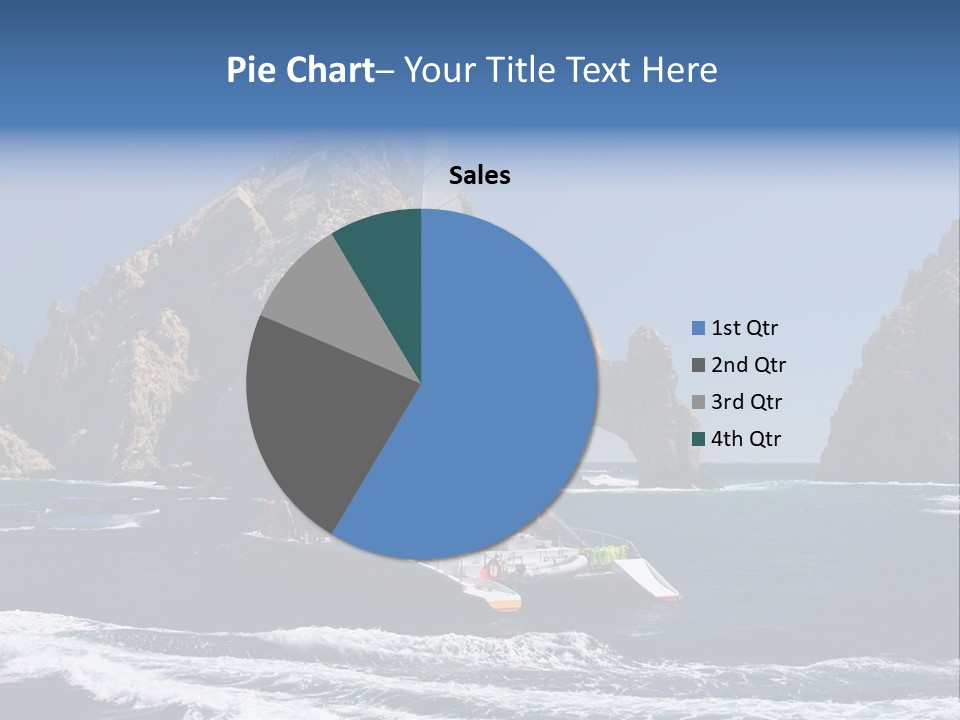 A Sailboat In The Ocean With Rocks In The Background PowerPoint Template