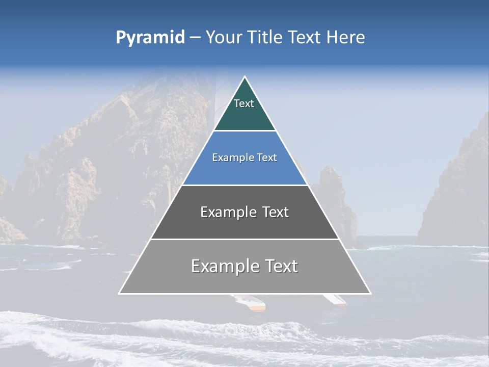 A Sailboat In The Ocean With Rocks In The Background PowerPoint Template