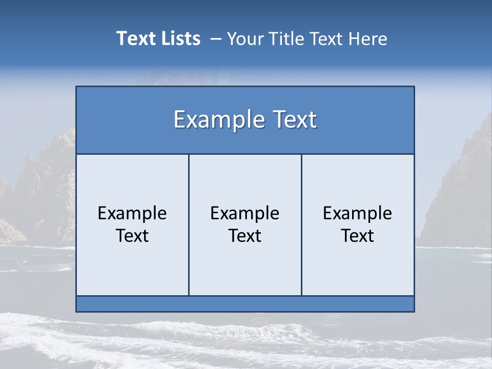 A Sailboat In The Ocean With Rocks In The Background PowerPoint Template