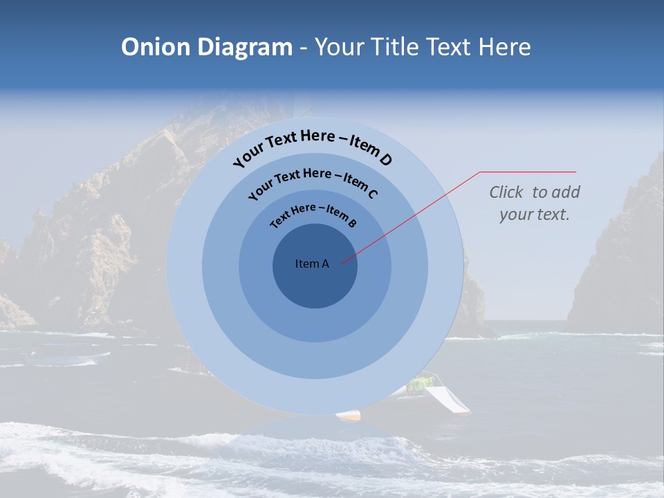 A Sailboat In The Ocean With Rocks In The Background PowerPoint Template