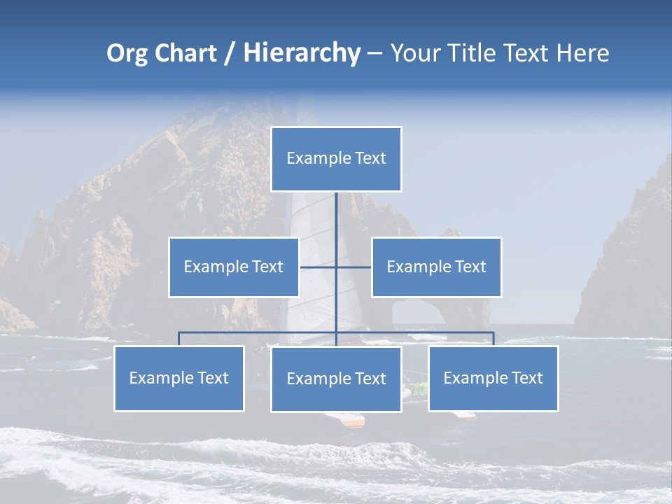 A Sailboat In The Ocean With Rocks In The Background PowerPoint Template