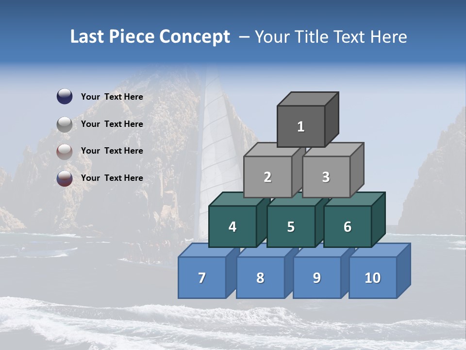 A Sailboat In The Ocean With Rocks In The Background PowerPoint Template