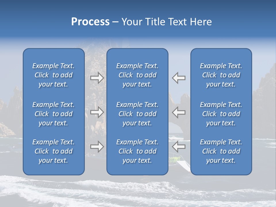 A Sailboat In The Ocean With Rocks In The Background PowerPoint Template