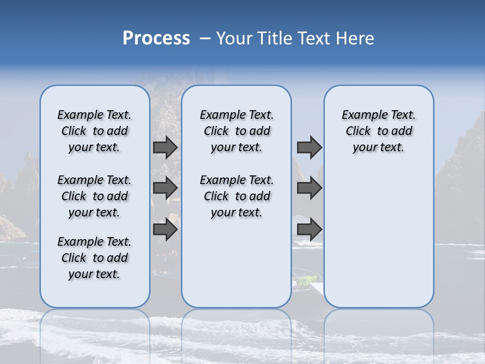 A Sailboat In The Ocean With Rocks In The Background PowerPoint Template