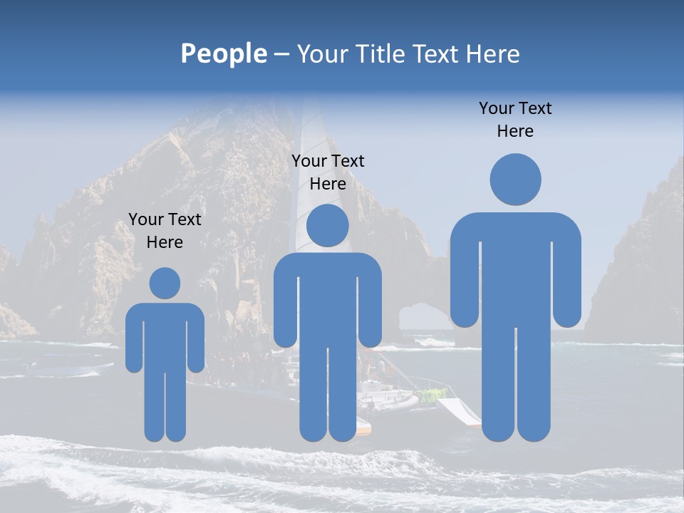 A Sailboat In The Ocean With Rocks In The Background PowerPoint Template