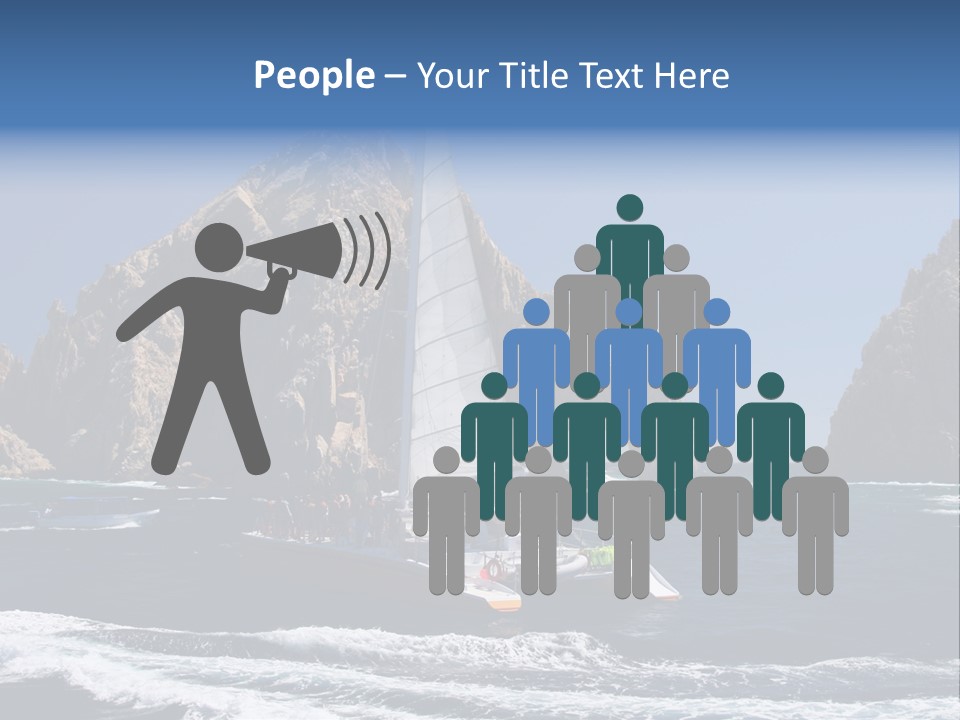 A Sailboat In The Ocean With Rocks In The Background PowerPoint Template